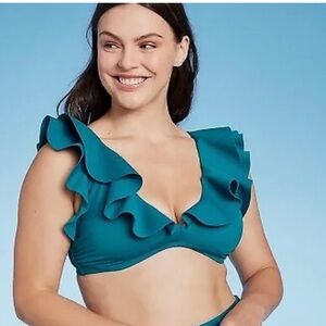 Shade & Shore Ruffle Bralette Bikini Top
